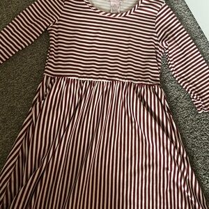 Striped Red and White Girl’s Dress - Size 6x